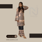 Golden & Black Printed Crepe Silk Co-Ord Set (2 Piece)