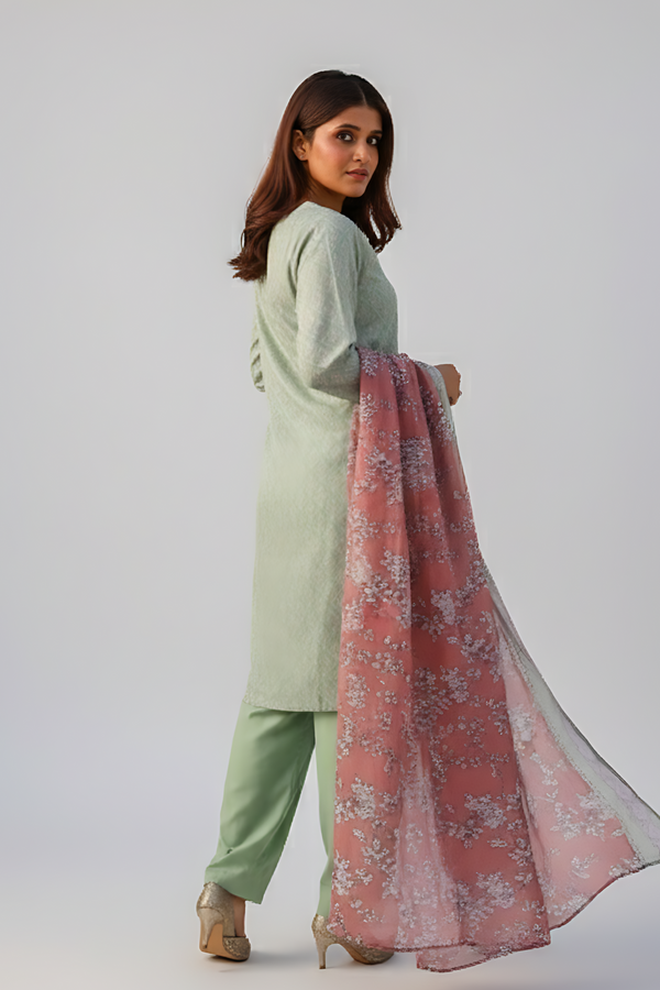 Unstitched Digital Printed Lawn – 3 pc