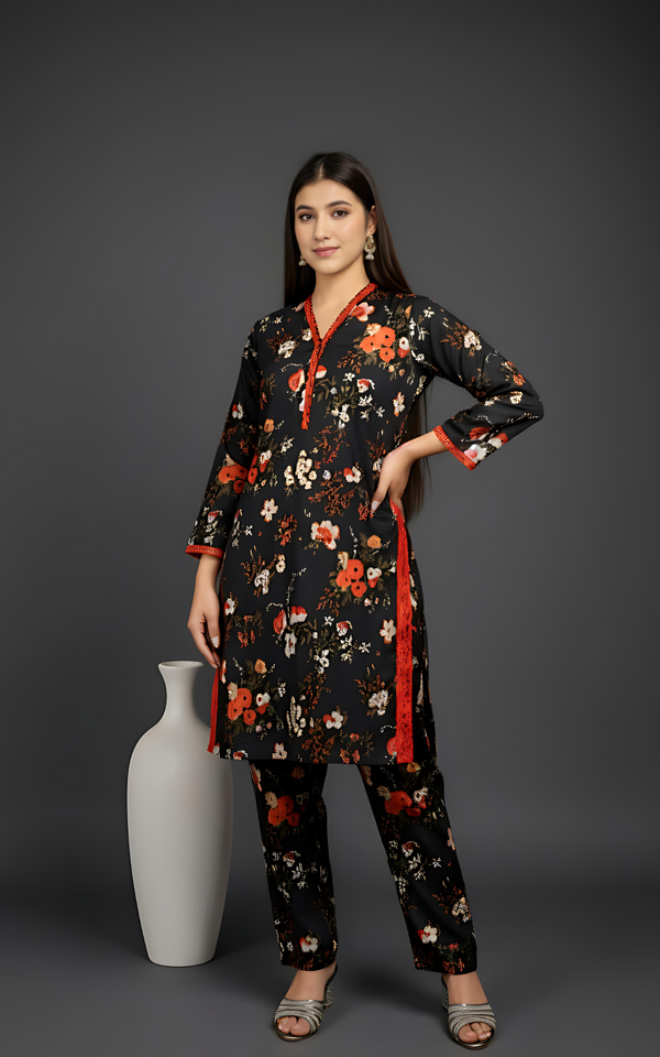 Unstitched Digital Printed Lawn – 2 pc